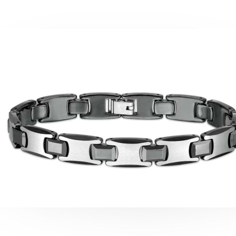 Zales Stainless Steel Link Bracelet